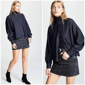 AG Adriano Goldschmied Acoustic Chambray Denim Button Up Shirt Blouse Size M NWT